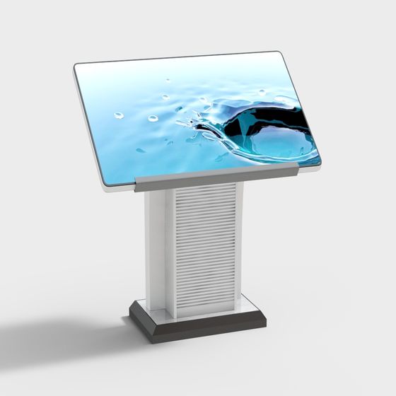 Modern Digital Display Stand 3D model with Water Effects