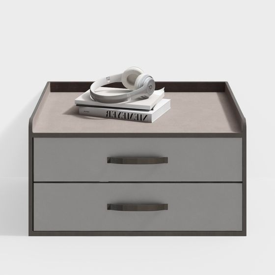 Stylish Minimalist Nightstand 3D model for Modern Interiors