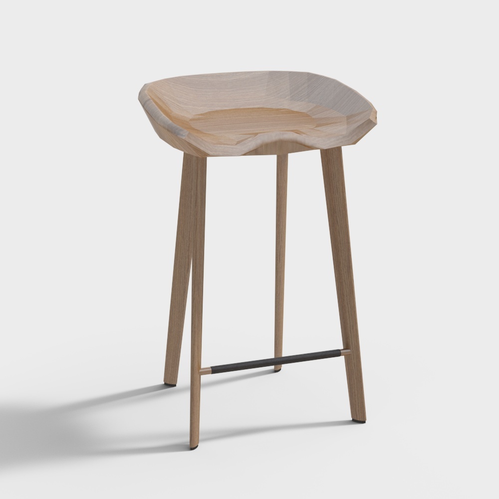 Chaise de bar nordique de taille moyenne