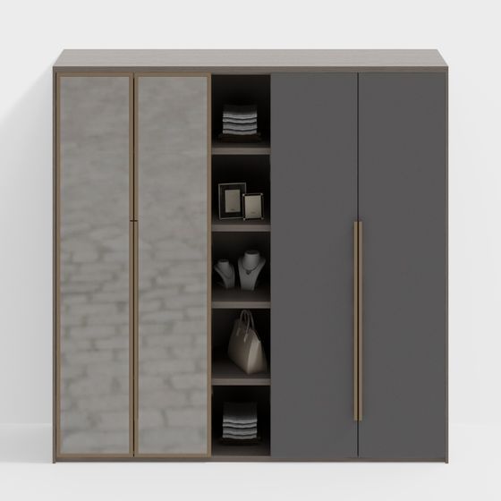 Stylish Minimalist Storage Cabinet 3D model