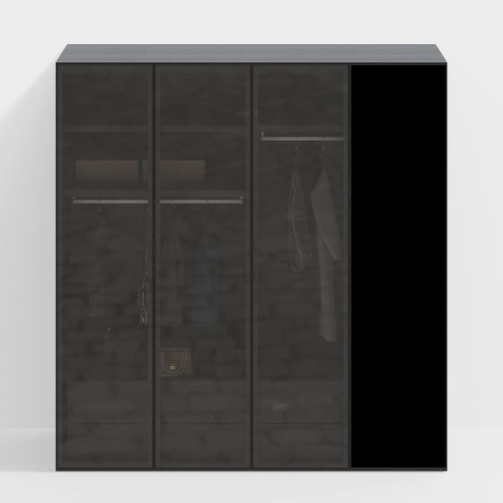 Stylish Wardrobe 3D model for Modern Interiors
