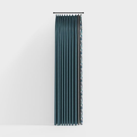 Elegant 3D Curtain Model for Modern Interiors
