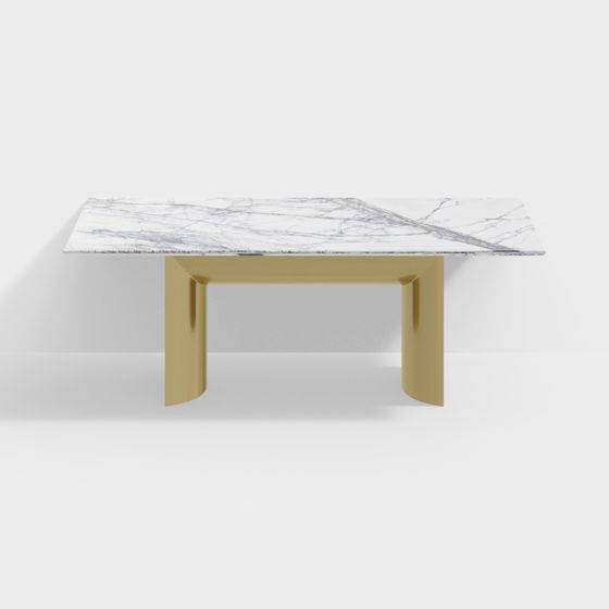 Elegant Marble Dining Table 3D model
