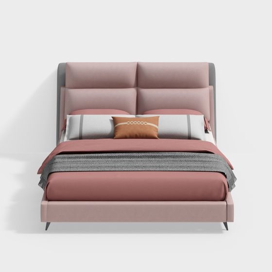 Urban Comfort 3D model Bed for Modern Interiors