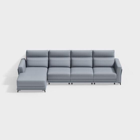 Urban Comfort Low-Poly Sofa 3D model