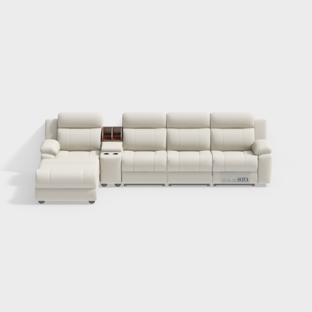 Divano Angolare in Tessuto Tecnologico di Lusso Leggero Minimalista 136884424