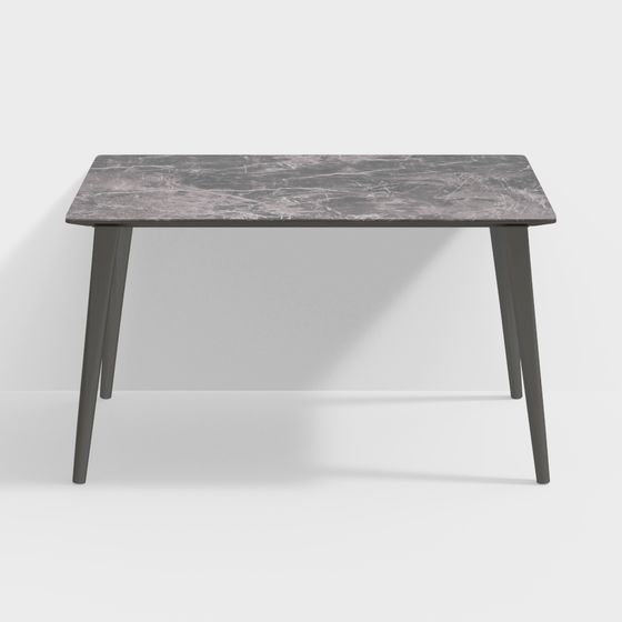 Stylish Low-Poly Dining Table 3D model for Creative Spaces