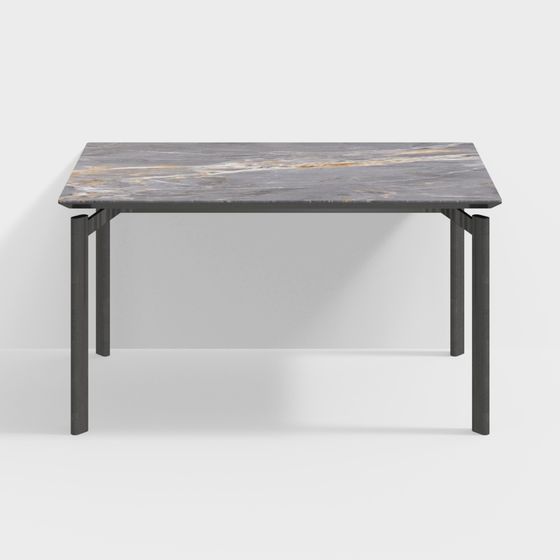 Elegant Marble Dining Table 3D model