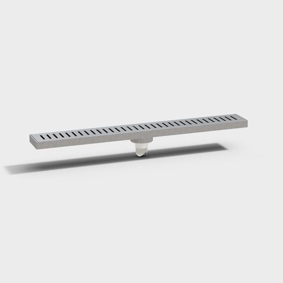 Stylish Stainless Steel Drainage Channel 3D model