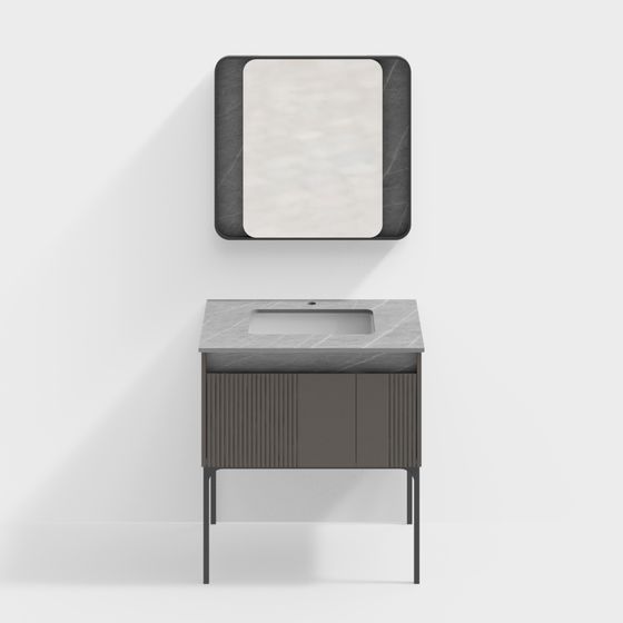 Contemporary Bathroom Vanity 3D model