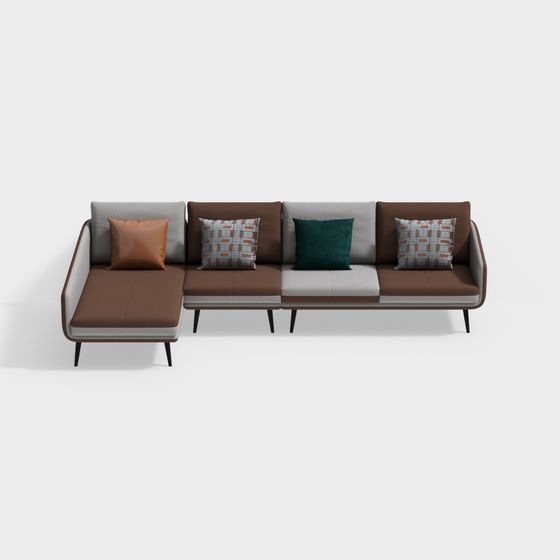 Elegant 3D Sofa Model for Contemporary Spaces