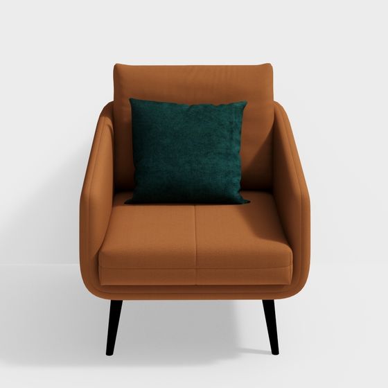 Elegant Low-Poly Armchair 3D Model