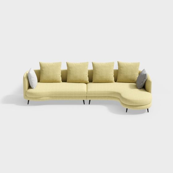 โซฟามุม L หนังเทคโนโลยีหรูหรามินิมอลอิตาลี 142458161