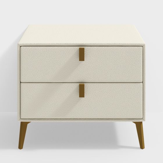 Elegant Minimalist Nightstand 3D Model