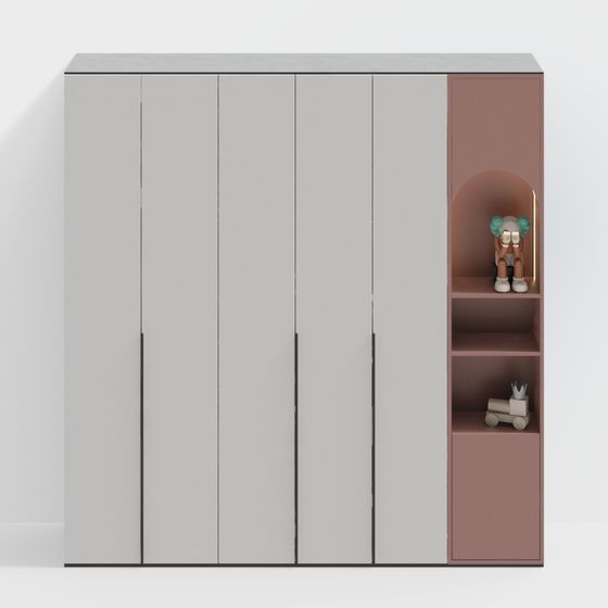 Contemporary Storage Cabinet 3D model for Modern Interiors