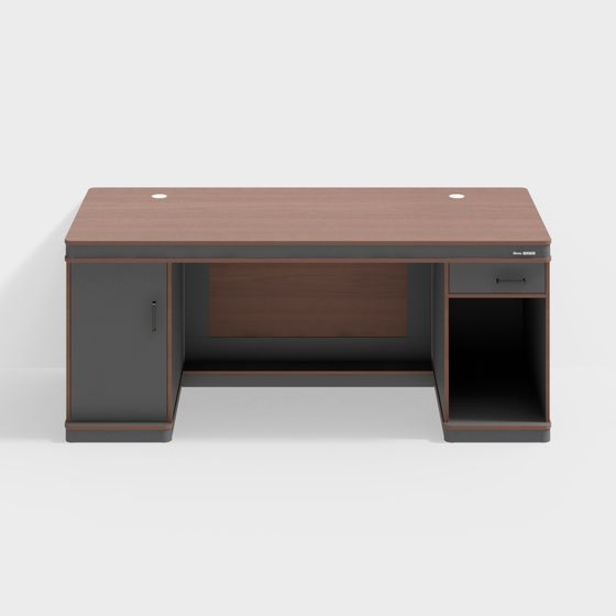 Modern Minimalist Office Desk 3D model