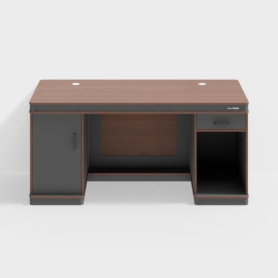 Modern Minimalist Office Desk 3D model