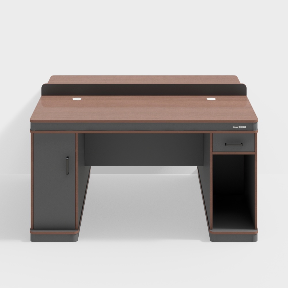 Bureau de personnel de mobilier de bureau de style chinois-TS08H-combinaison de bureau 2 places 4 personnes