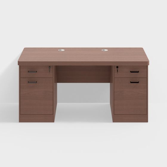 Modern Minimalist Office Desk 3D model