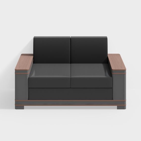Elegant Low-Polygon Sofa 3D model