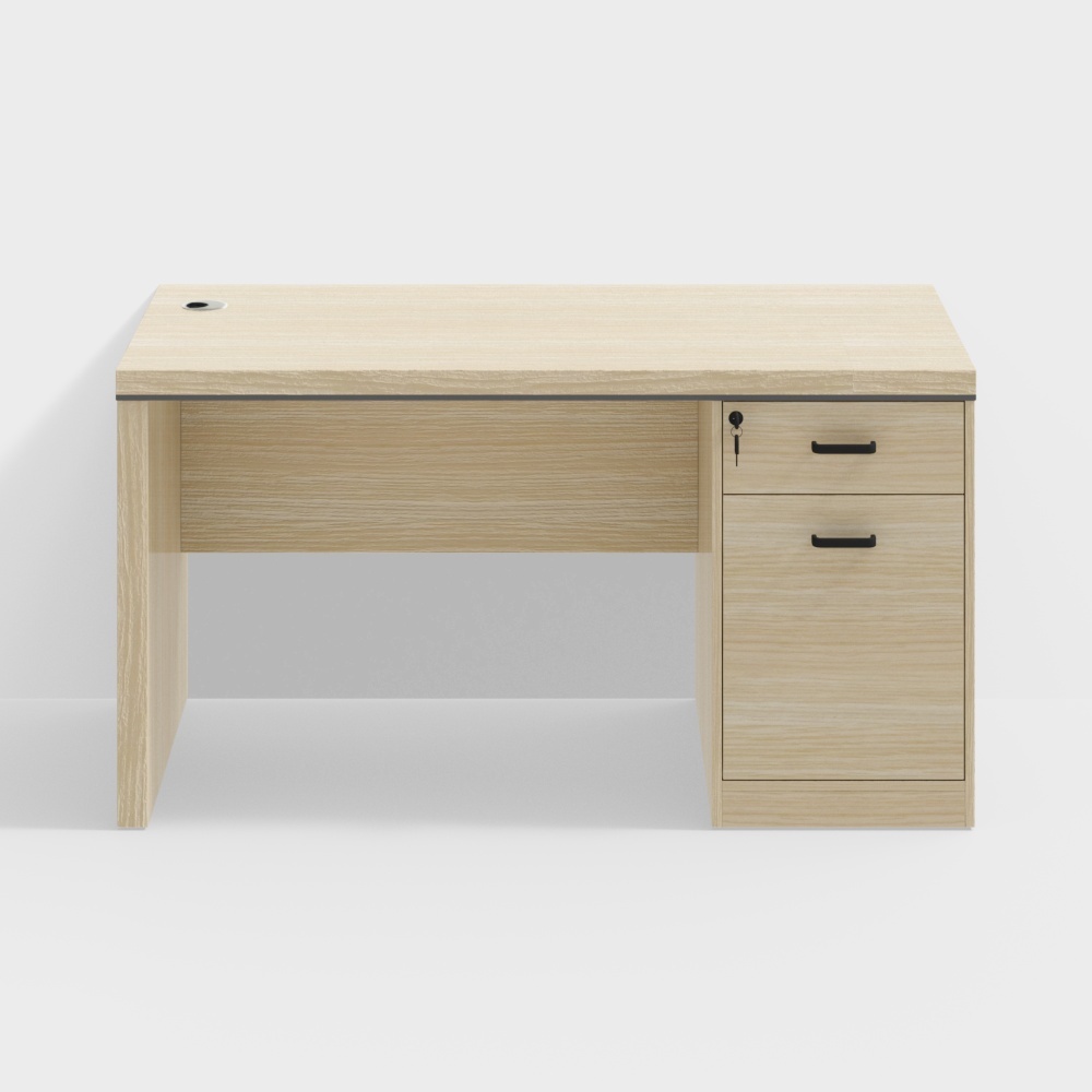 Simple modern office desk and chair set