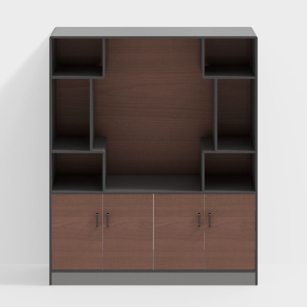 Meuble de bureau de style chinois-TS04C-Armoire de rangement de bureau armoire de rangement arrière armoire de rangement armoire de décoration armoire de partition