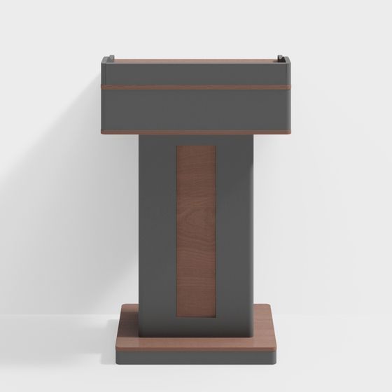 Elegant Low-Poly Podium 3D model for Modern Spaces