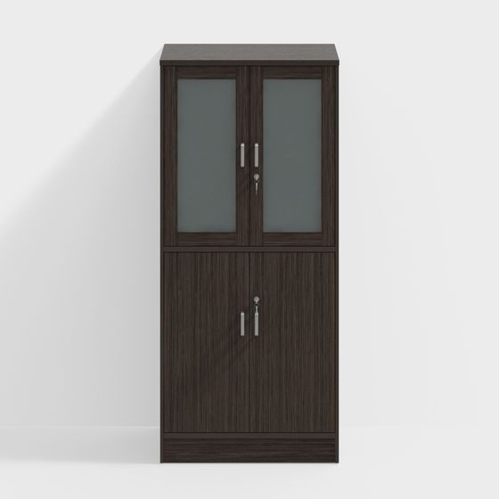 Modern Minimalist Office Storage Cabinet 3D model
