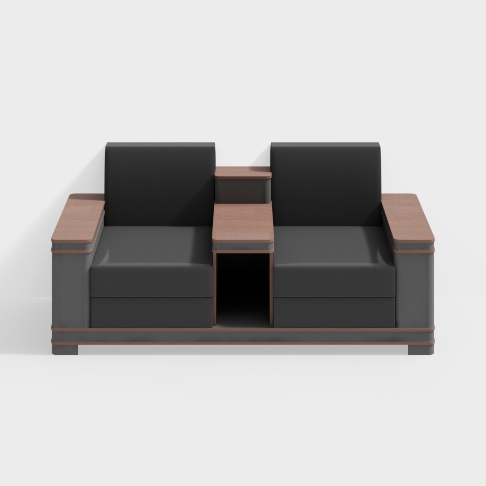 Chinese style-TS07N-Office furniture three- and two-seat unit sofa panel sofa