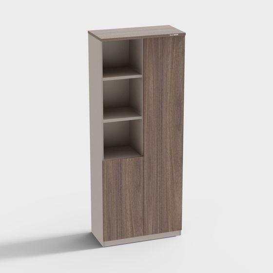 Urban Storage 3D model - Modern Minimalist Bookshelf