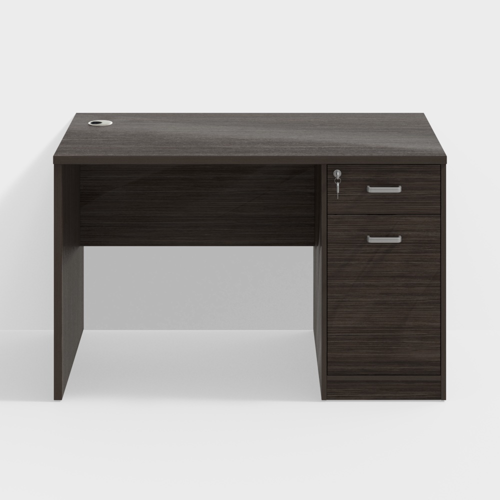 Simple modern office desk and chair set