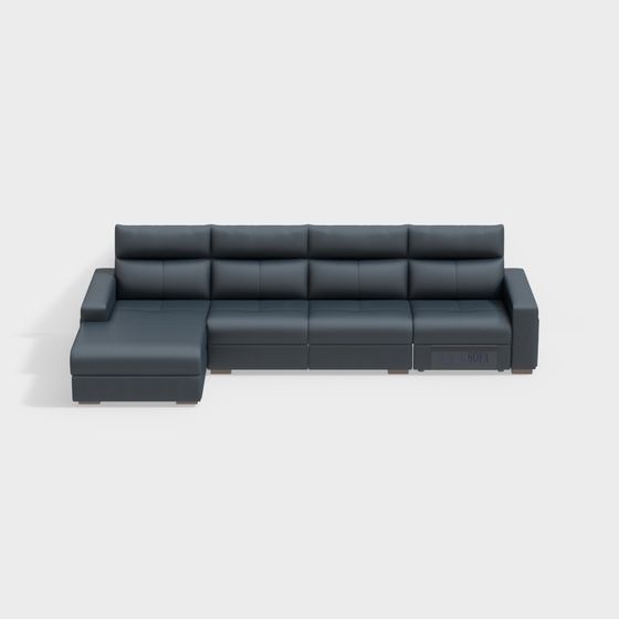 Stylish Low-Polygon 3D Sofa Model for Modern Interiors