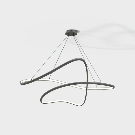 Unique Low-Poly Pendant Light 3D model