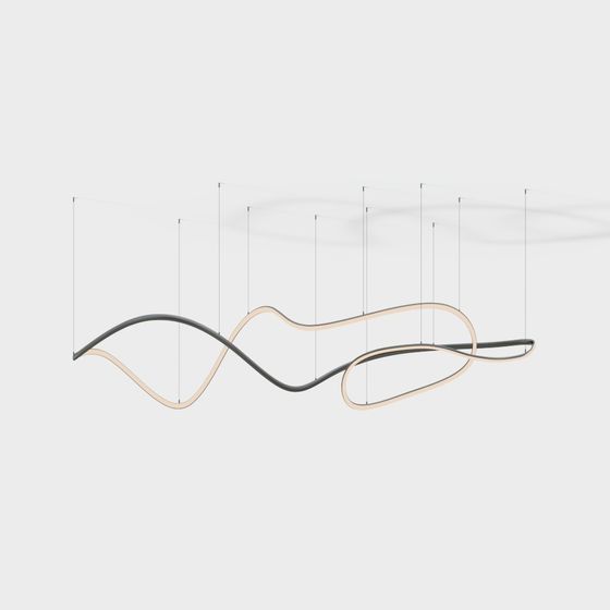 Streamlined Pendant Light 3D model