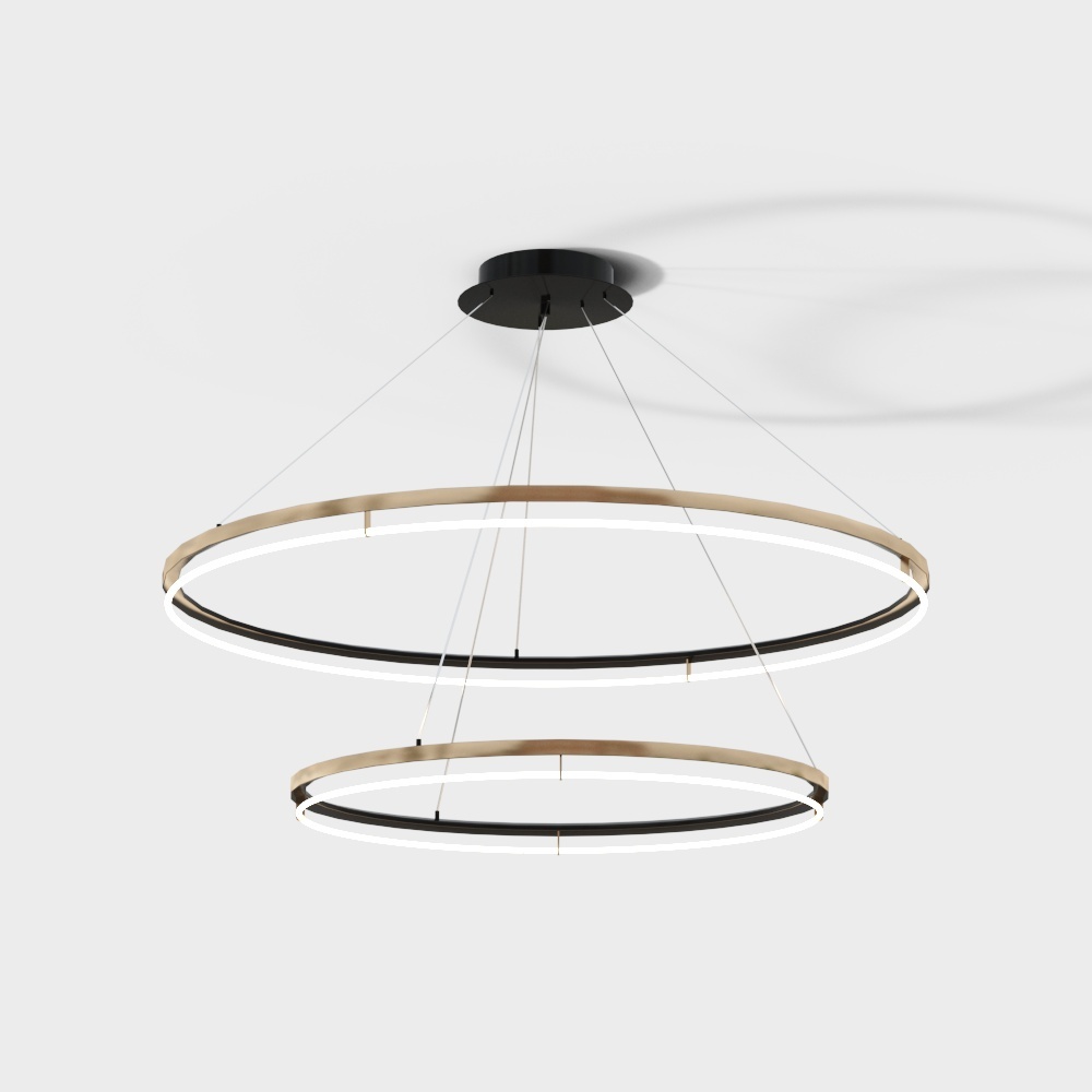 Elegant Ring Chandelier 3D model