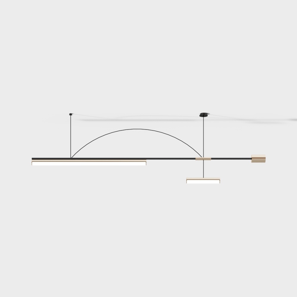 Modern light luxury long chandelier