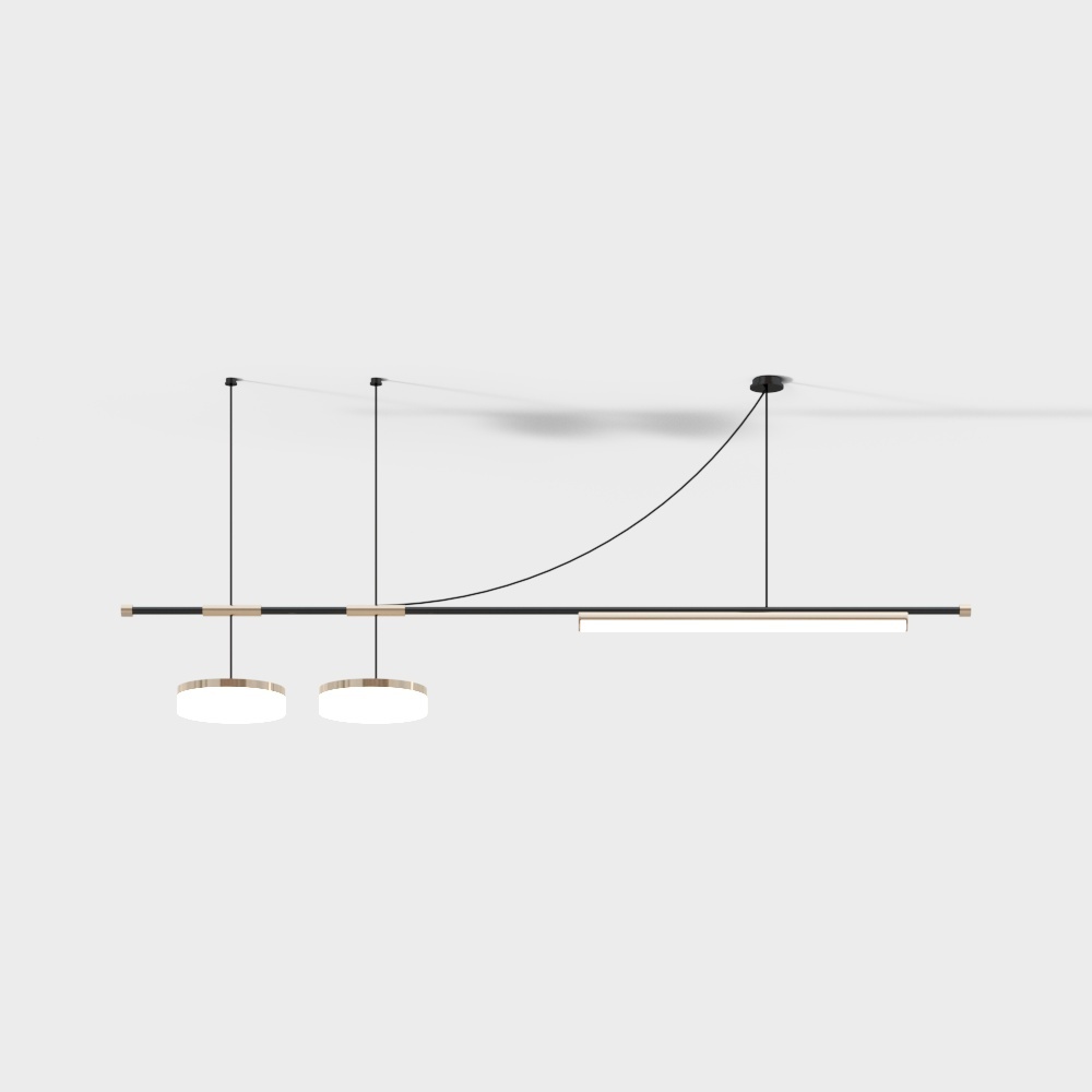 Doble candelabro redondo de lujo moderno