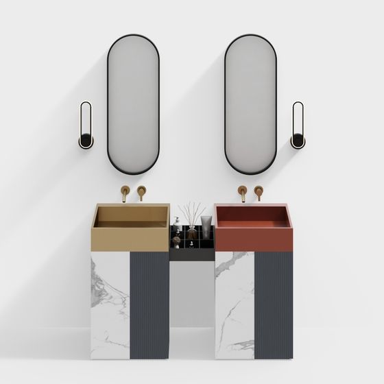 Urban Elegance Sink 3D model for Contemporary Spaces