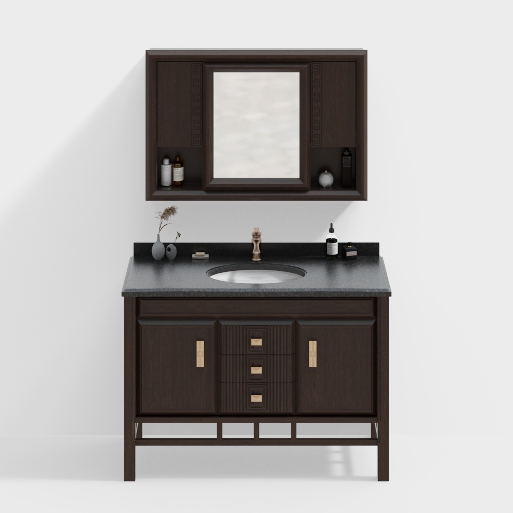 Neo-Chinese bathroom Cabinet