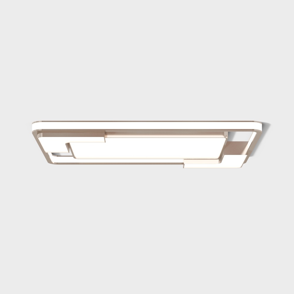 Modern metal rectangular ceiling lamp