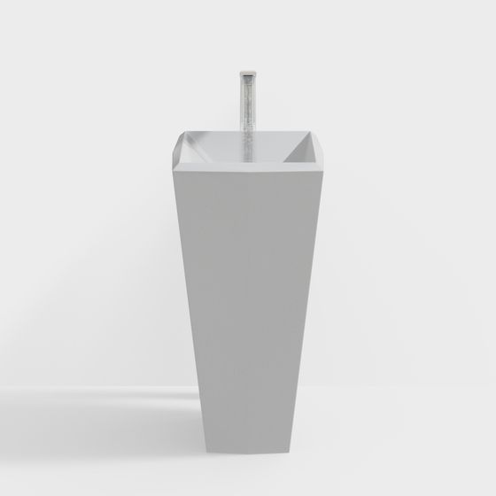 Stylish Low-Poly Flower Pot 3D model for Modern Spaces