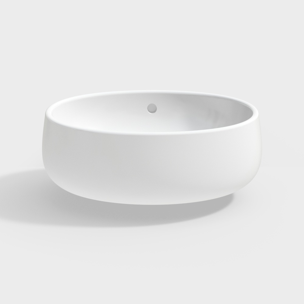 White oval wash basin