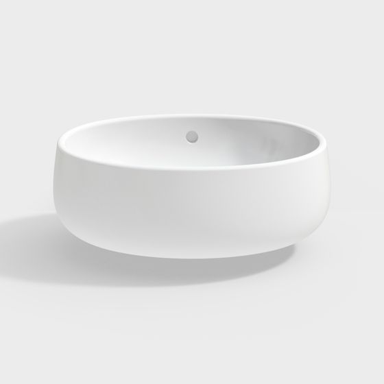 Elegant Round Sink 3D model for Creative Spaces