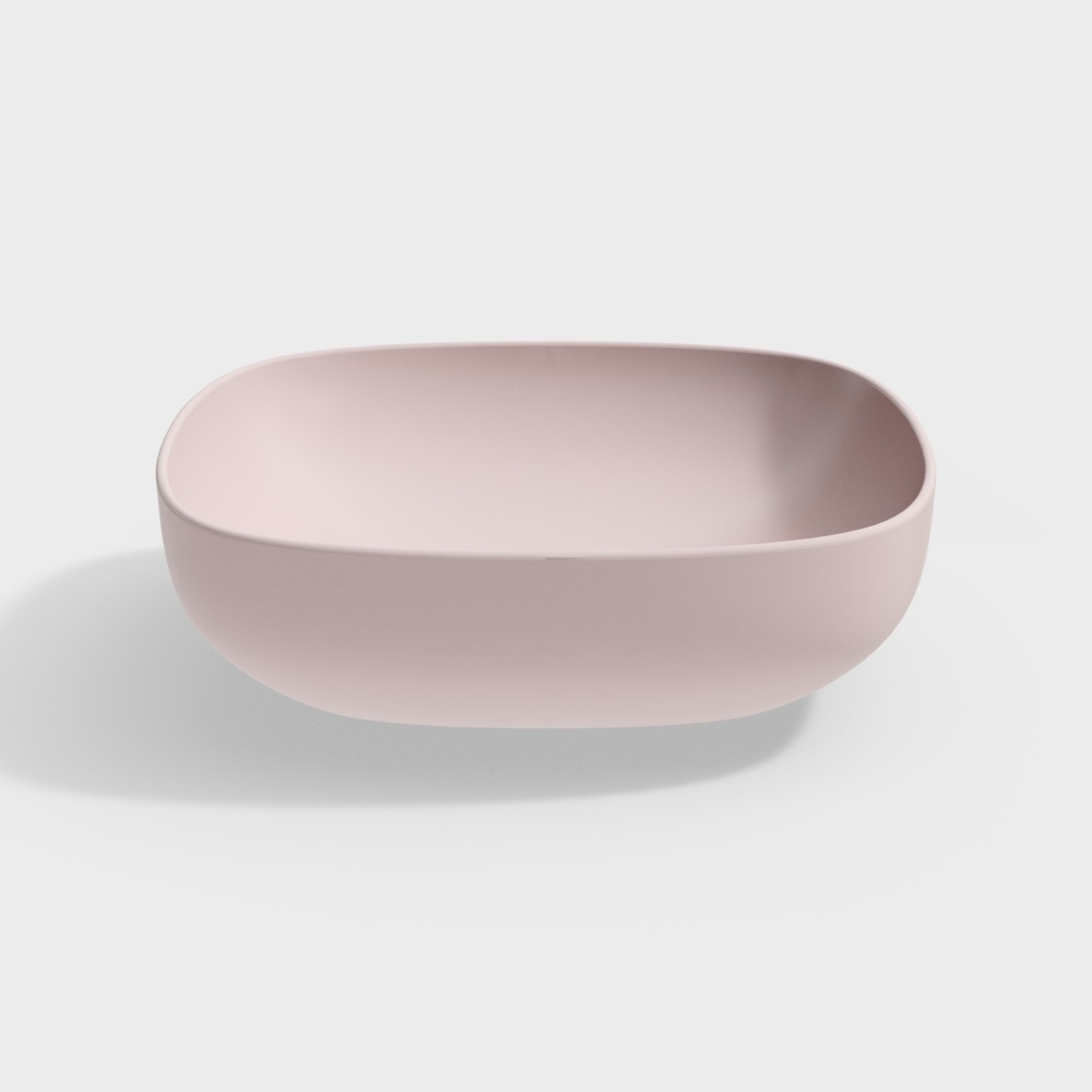 Pink round wash basin