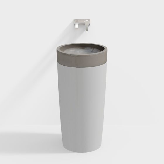 Minimalist Sink 3D model for Modern Interiors