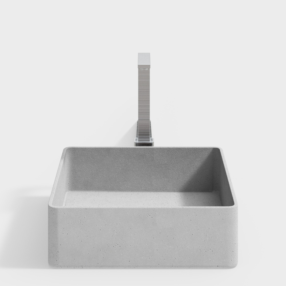 Nordic gray square wash basin