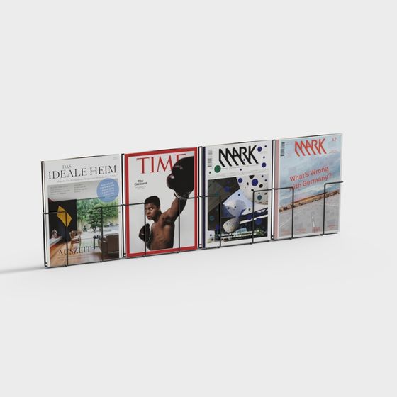 Unique Magazine Rack 3D model for Modern Interiors