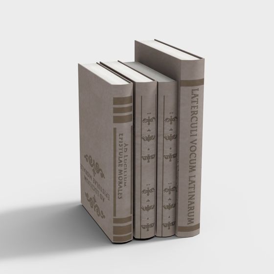 Vintage Bookshelf 3D Model Inspired by Renaissance Libraries