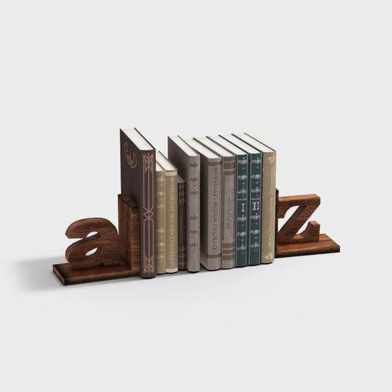 Letter Bookshelf 3D model for Creative Projects