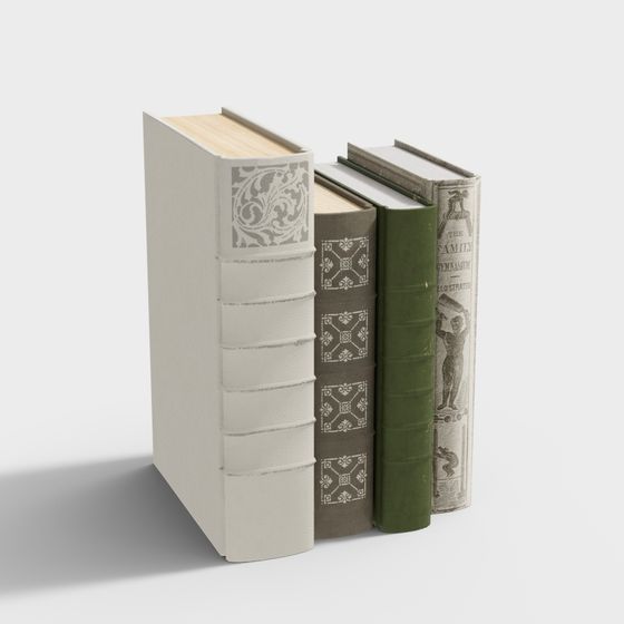 Vintage Bookshelf 3D Model for Creative Projects